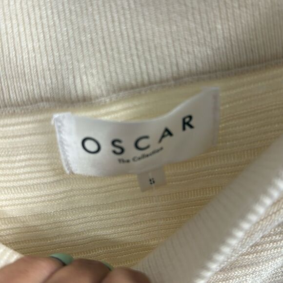 Cream Textured Midi Skirt - NWOT - Tie Back - Sleek Fitting Skirt - Size Small - Picture 3 of 3